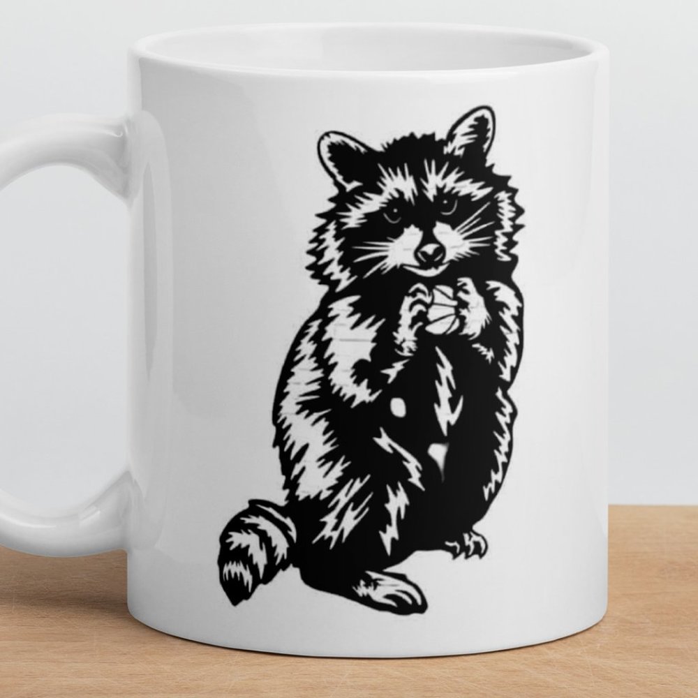 Trash Panda Raccoon 11 oz Funny Novelty Ceramic Coffee Mug